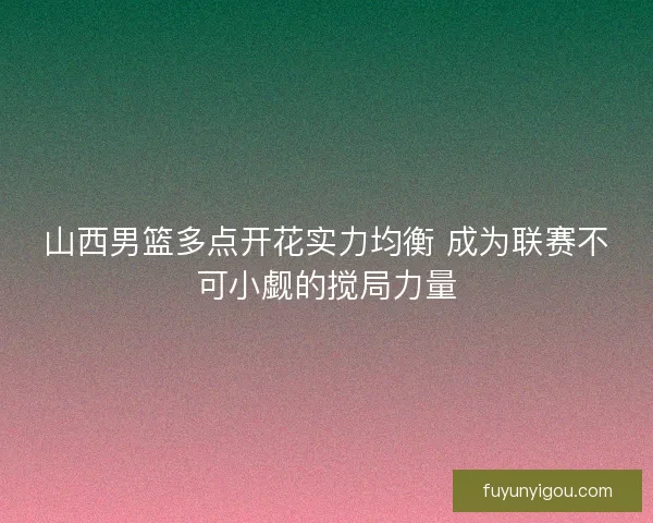 山西男篮多点开花实力均衡 成为联赛不可小觑的搅局力量